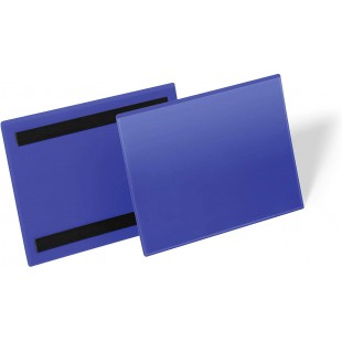 Durable 174307 Lot de 50 pochettes logistiques magnetiques A5 paysage 210x148 mm bleu
