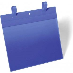 Durable 175107 Lot de 50 pochettes logistiques avec lanieres A4 paysage 297x210 mm bleu