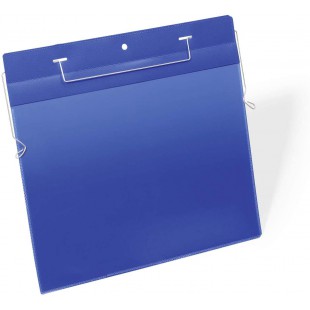 Durable 175407 Lot de 50 pochettes logistiques avec fil de suspension A4 paysage 297x210 mm bleu