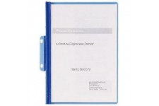 Lot de 25 : Durable 225006 Durabind Chemise a Reliure Agrafee Couverture Transparente A4 Bleu Clair