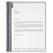 Lot de 25 : Durable 225006 Durabind Chemise a Reliure Agrafee Couverture Transparente A4 Bleu Clair