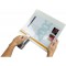Lot de 25 : Durable 225006 Durabind Chemise a Reliure Agrafee Couverture Transparente A4 Bleu Clair