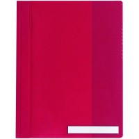 Durable 251003 Chemise a lamelle avec couverture Transparent Rouge