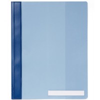 Lot de 25 : Durable 251006 Chemise a lamelle avec couverture Transparent Bleu