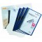Durable 258607 Duraclip Job Kit Chemise Dossier de Presentation a  Clip Metal A4 3 mm/30 feuilles Bleu Fonce Sachet de 3