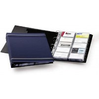 Durable 238807 Visifix® A4 Reliure a  4 Anneaux Format A4 Capacite 400 Cartes - 20 Pochettes Perforations Universelles Bleu Fonc