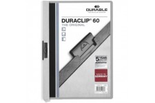 Durable 220910 Duraclip Original 60 Chemises a Clip (pour 1 a 60 Feuilles A4), 25 Pieces, Gris