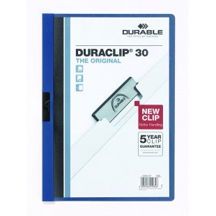 Durable Duraclip 30 Chemise de presentation a clip Bleu fonce