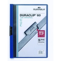 Durable Duraclip 60 Chemise de presentation a clip Bleu fonce
