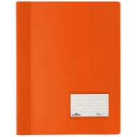 Lot de 25 : Durable 268009 Chemise a lamelles avec Couverture Translucide Orange