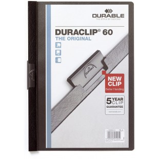 Lot de 5 : Durable 223801 Duraclip 60 Chemises de presentations Noir