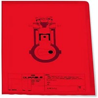 Durable 233703 Boite de 100 Pochettes coin A4 PP 012 mm Rouge