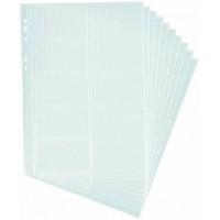 Durable Lot de 10 pochettes pour cartes de visite Format A4