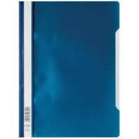 Durable 257307 Dossier PP a couverture Transparent Bleu fonce