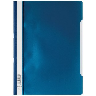 Durable 257307 Dossier PP a couverture Transparent Bleu fonce