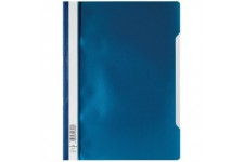 Durable 257307 Dossier PP a couverture Transparent Bleu fonce