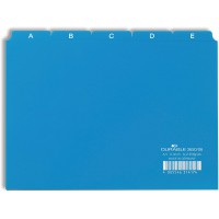 Durable 365006 Jeu de 25 Intercalaires avec onglets imprimes A Z format A5 Bleu