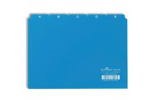 Durable 365006 Jeu de 25 Intercalaires avec onglets imprimes A Z format A5 Bleu