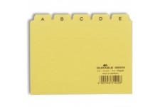 Durable 366004 Jeu de 25 Intercalaires avec onglets imprimes A Z format A6 Jaune