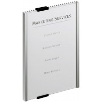Durable 480323 Panneau de porte (panneau d'information, 149 x 210,5 mm) argent metallique