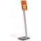 Durable 481223 Support de presentation Info Sign Stand A4, pour format portrait et paysage, Argent