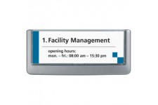 Durable 486037 Click Sign Plaque de Porte et de Signalisation avec Cadre Profile Plastique Coloris Gris Graphite Form