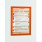 Durable 487209 Duraframe Pochette Cadre d'Affichage Dos Adhesif pour Document A4 Orange Sachet de 2