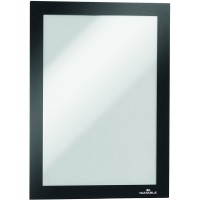 Durable 489801 Duraframe Pochette Cadre d'Affichage Dos Adhesif pour Document A5 Noir Sachet de 1