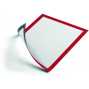 Durable 489903 Duraframe Pochette Cadre d'Affichage Dos Adhesif pour Document A4 Rouge Sachet de 1