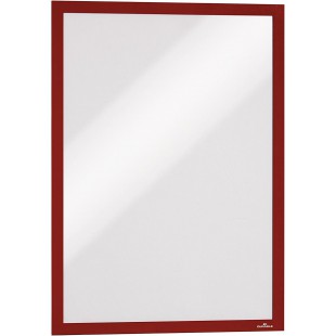 Durable Duraframe Support mural/Cadre d'affichage adhesif A4 Rouge Lot de 2