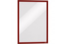 Durable Duraframe Support mural/Cadre d'affichage adhesif A4 Rouge Lot de 2