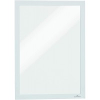 Durable Duraframe Support mural/Cadre d'affichage adhesif A4 Blanc Lot de 2