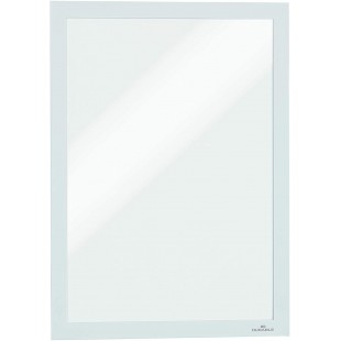 Durable Duraframe Support mural/Cadre d'affichage adhesif A4 Blanc Lot de 2