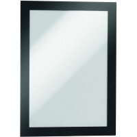 Durable 494701 Info Frame Duraframe Magnetic (A5, cadre magnetique pour surfaces metalliques) 5 pieces - Noir