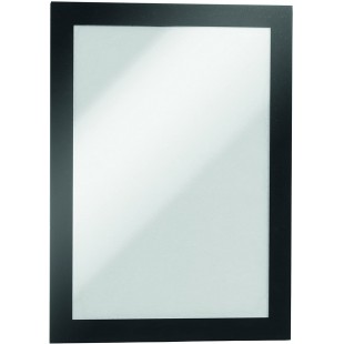 Durable 494701 Info Frame Duraframe Magnetic (A5, cadre magnetique pour surfaces metalliques) 5 pieces - Noir