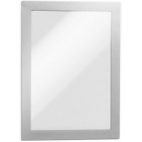 Durable 494723 Info Frame Duraframe Magnetic (A5, cadre magnetique pour surfaces metalliques) 5 pieces - Argent