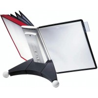 Durable 563200 PUPITRE DE TABLE SHERPA® TABLE 10 Pochettes pour Consultation et Presentation Documents A4 5 Rouge/5 Noir