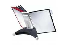 Durable 563200 PUPITRE DE TABLE SHERPA® TABLE 10 Pochettes pour Consultation et Presentation Documents A4 5 Rouge/5 Noir