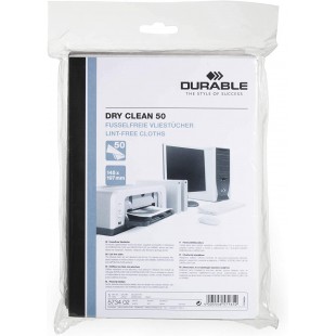 Durable 573400 Dry Clean Chiffon Ultra-absorbant et Non Pelucheux Multi-Surfaces Sachet de 50