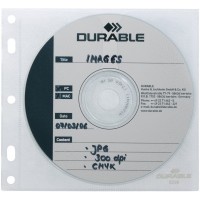 Durable Cover File Sachet de 10 Pochettes de classement 2 CD/DVD