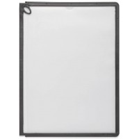 Lot de 5 : Durable 559001 Sherpa Vario Panel Plus Plaque Pochette pour Document A4 avec Cadre Profile Noir 