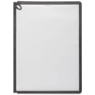 Lot de 5 : Durable 559001 Sherpa Vario Panel Plus Plaque Pochette pour Document A4 avec Cadre Profile Noir 