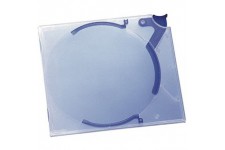 Durable 526706 Boite a  CD Quickflip (pour 1 CD) paquet de 5 transparent/bleu