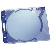 Durable 526906 CD-hardbox Quickflip complet pour 1 CD, PP, 155x126x27mm, transparent/bleu, 5 pieces