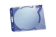 Durable 526906 CD-hardbox Quickflip complet pour 1 CD, PP, 155x126x27mm, transparent/bleu, 5 pieces