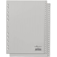Durable 650410 1 Jeu de 52 Intercalaires avec Onglets imprimes A4 Gris
