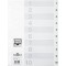 Durable 616202 1 Jeu de 10 Intercalaires avec Onglets imprimes A4 Blanc