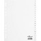 Durable 616801 Intercalaires de numero (Polypropylenes, A4Index A-Z , Perforation universelle) 1 Unite(s) Blanc