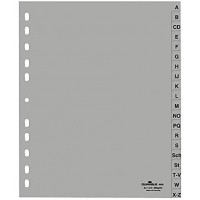 Durable 652010-Pack de 20 lames indices pour dossiers suspendus-Couleur : Argent