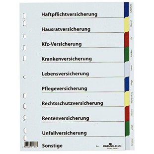 Durable 674127 Repertoire pour Assurances (Allemand)